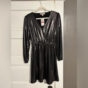 Michael Kors metallic, long sleeve dress. Size XS. Never worn, still with tags!